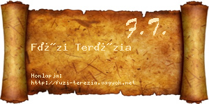 Füzi Terézia névjegykártya