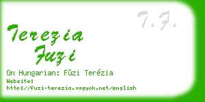 terezia fuzi business card