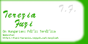 terezia fuzi business card